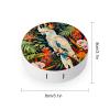 CASOWAT Tropical Bird Parrot Contact Lens Case, Portable Round Travel Case with Mirror And 2 Pots, Leak-Proof Compact Storage for Daily Use view 2