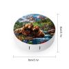 CASOWAT Cute Bear Contact Lens Case, Portable Round Travel Case with Mirror And 2 Pots, Leak-Proof Compact Storage for Daily Use view 2