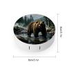 CASOWAT Bear Forest Scene Contact Lens Case, Portable Round Travel Case with Mirror And 2 Pots, Leak-Proof Compact Storage for Daily Use view 2