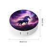 CASOWAT Lightning Unicorn Contact Lens Case, Portable Round Travel Case with Mirror And 2 Pots, Leak-Proof Compact Storage for Daily Use view 2