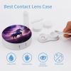 CASOWAT Lightning Unicorn Contact Lens Case, Portable Round Travel Case with Mirror And 2 Pots, Leak-Proof Compact Storage for Daily Use view 3