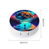 CASOWAT Planet Space Contact Lens Case, Portable Round Travel Case with Mirror And 2 Pots, Leak-Proof Compact Storage for Daily Use view 2