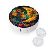 CASOWAT Moon Flowers Contact Lens Case, Portable Round Travel Case with Mirror And 2 Pots, Leak-Proof Compact Storage for Daily Use view 1