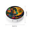 CASOWAT Moon Flowers Contact Lens Case, Portable Round Travel Case with Mirror And 2 Pots, Leak-Proof Compact Storage for Daily Use view 2
