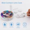 CASOWAT Husky Dog Contact Lens Case, Portable Round Travel Case with Mirror And 2 Pots, Leak-Proof Compact Storage for Daily Use view 3
