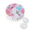 CASOWAT Humming Bird Contact Lens Case, Portable Round Travel Case with Mirror And 2 Pots, Leak-Proof Compact Storage for Daily Use view 1