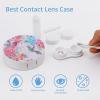 CASOWAT Humming Bird Contact Lens Case, Portable Round Travel Case with Mirror And 2 Pots, Leak-Proof Compact Storage for Daily Use view 3