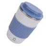 Aqur2020 Premium Stainless Steel SelfStirring Mug with Lid for Office Protein Shakes, Blue view 2