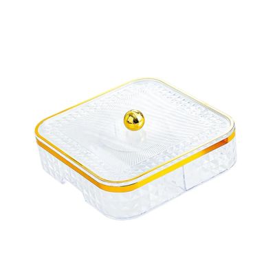 3PCS Divided Serving Tray Decorative Fruit Plate Compatible for Biscuits Fruits