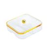 3PCS Divided Serving Tray Decorative Fruit Plate Compatible for Biscuits Fruits view 1