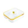 3PCS Divided Serving Tray Decorative Fruit Plate Compatible for Biscuits Fruits view 2