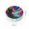 CASOWAT Rainbow Starry Sky Contact Lens Case, Portable Round Travel Case with Mirror And 2 Pots, Leak-Proof Compact Storage for Daily Use view 2