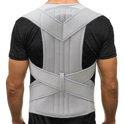 Large Size XS-5XL Adjustable Scoliosis Posture Corrector Men Women Back Brace Orthopedic Corset Shoulder Neck Clavicle Support Spine Corrector Lumbar Decompression Belt(Gray,Medium)