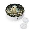 CASOWAT Halloween Ghost Cute Funny Contact Lens Case, Portable Round Travel Case with Mirror And 2 Pots, Leak-Proof Compact Storage for Daily Use view 1