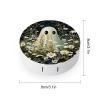 CASOWAT Halloween Ghost Cute Funny Contact Lens Case, Portable Round Travel Case with Mirror And 2 Pots, Leak-Proof Compact Storage for Daily Use view 2