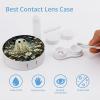CASOWAT Halloween Ghost Cute Funny Contact Lens Case, Portable Round Travel Case with Mirror And 2 Pots, Leak-Proof Compact Storage for Daily Use view 3