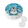 CASOWAT Cute Penguin Contact Lens Case, Portable Round Travel Case with Mirror And 2 Pots, Leak-Proof Compact Storage for Daily Use view 1