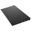 Rubber Threshold Ramp 2.6" Rise, Doorway Ramp with 3 Channels, 2200Lbs Capacity for Wheelchair, Scooter, Walker - Solid Rubber Transition Ramp view 1