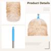 NineLife Basics 49.6 in (126 Cm) Pure Wool Feather Duster, Adjustable, Wooden Stainless Steel Handle, for Home Office and Car Cleaning view 2