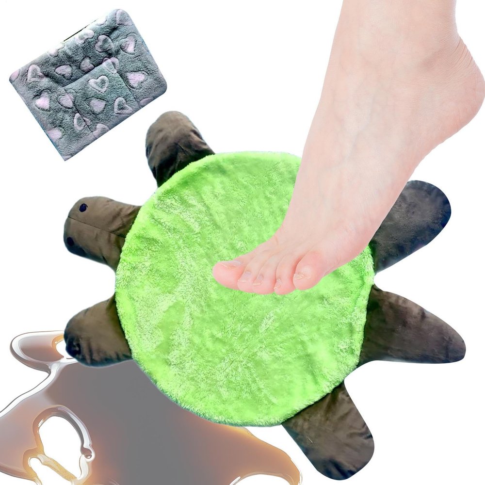 11'' Floor Turtle Foot Mop, Cute Double-Sided Turtle-Shaped Floor Cleaning Pad, Turtle Foot Mop - for Housewife Elderly Women Adults Busy Parents Kitchen Bathroom Living Room Bedroom