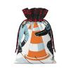 TOKLIHDTJ Ice Hockey Pattern Print Christmas Drawstring Gift Bags Wrapping Goody Sweet Treat Candy Bags For Xmas Birthday Party Supplies Favors Medium view 2