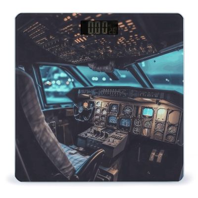 Airplane Bathroom Scale for Body Weight 400 Lb Weight Scale with High Precision Sensors Tempered Glass Highly Accurate Digital Weighing Machine for People