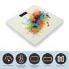 Abstract Music Themed Bathroom Scale for Body Weight 400 Lb Weight Scale with High Precision Sensors Tempered Glass Highly Accurate Digital Weighing Machine for People view 3