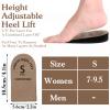 2 Pack Heel Lifts, Adjustable Heel Lifts for Leg Length Discrepancy, Women Men Shoe Lift Pain Relief, Brown Heels Pads for Shoes, Small, EVA and Polyester view 2