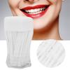 200Pcs Double Head Plastic Toothpick, Soft Tooth Floss Picks Interdental Brush Flosser Sticks Oral Brush Cleaning Tool (White) view 2