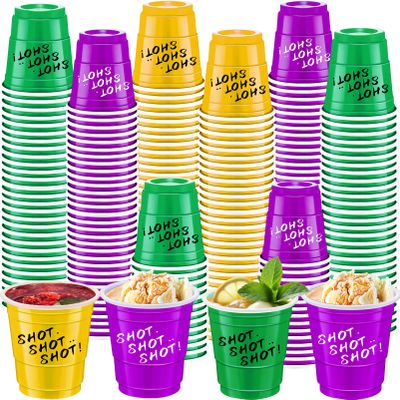 120 PCS Fiesta Shot Glasses 2 oz Birthday Party Shot Cups Colorful Shot Glasses for Party Wedding Birthday Family Gatherings & Games and Festive Celebrations