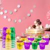 120 PCS Fiesta Shot Glasses 2 oz Birthday Party Shot Cups Colorful Shot Glasses for Party Wedding Birthday Family Gatherings & Games and Festive Celebrations view 3