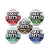SMOKEY MOUNTAIN Caffeinated Pouches - 5 Can Sampler Pack - 1 Each of Wintergreen, Spearmint, Arctic Mint, Caramel Coffee, & Cinnamon Fire - 15 Pouches Per Can view 1