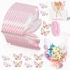 17FEIVRLU Butterfly Flower Wrapping Paper Kit, 261 Pcs Graduation Bouquet Wrapping Paper 20 Set Butterfly-Shaped Waterproof Money Bouquet Wrapped for Florist Supplies Graduation DIY Crafts view 1