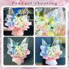 17FEIVRLU Butterfly Flower Wrapping Paper Kit, 261 Pcs Graduation Bouquet Wrapping Paper 20 Set Butterfly-Shaped Waterproof Money Bouquet Wrapped for Florist Supplies Graduation DIY Crafts view 3