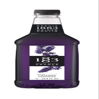 1883 Lavender Syrup for Drinks, 1 Liter Plastic Bottle (Pack of 2)