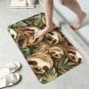 Cute Sloth Print Diatomaceous Rug 31.5x19.7inch Water Clean Floor Carpet for Tub Shower Home Decor view 3