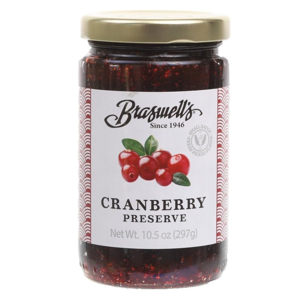 Braswells Sweet and Savory Jellies, Jams, and Preserves Small-Batch, Renowned Specialty, Made in USA, Since 1946 (10.5 Ounce, Cranberry)