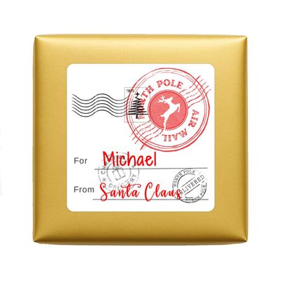 12-48 Qty Ultimate Kids Joy Santa Large Labels 2.5 x 2.5 Personalized Christmas Stickers Add Childs Name Special Delivery from Santa Premium Gloss North Pole Gift Tags