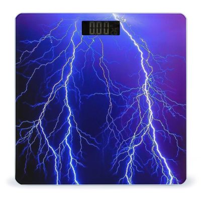 Night Sky Lightning Scale for Body Weight Anti-Slip Sturdy Tempered Glass Weighing Machine Highly Digital Accurate Bright LCD Bathroom Scale for Household Gift