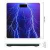 Night Sky Lightning Scale for Body Weight Anti-Slip Sturdy Tempered Glass Weighing Machine Highly Digital Accurate Bright LCD Bathroom Scale for Household Gift view 2