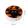 GAPWJNK Halloween Black Cat Contact Lens Case Travel Kit Contact Lens Box Holder with Mirror Tweezers Solution Bottle view 2
