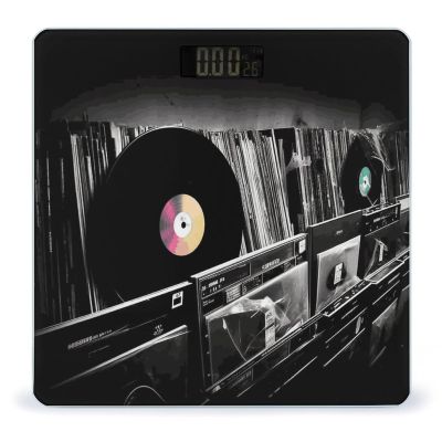 Vinyl Records Digital Bathroom Scale Fashion Unique Weight Scale BMI Anti-Slip Precision Weighing Scales Suitable for Home Bedrooms Use and Gift
