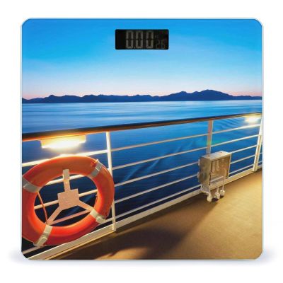 Pool Party Cruise Ship Scale for Body Weight Anti-Slip Sturdy Tempered Glass Weighing Machine Highly Digital Accurate Bright LCD Bathroom Scale for Household Gift