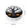 GAPWJNK Halloween Spooky Tree Contact Lens Case Travel Kit Contact Lens Box Holder with Mirror Tweezers Solution Bottle view 2