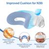 2 Packs Improved Cushion for Airtouch N30i & Airfit N30i, with Soft Fleece Fabric, Warm & Breathable, Quiet Venting Nasal Pillow Mask, Replacement CPAP Supplies, Blue (Wide) view 2
