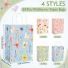Gaillty 24 Pcs Floral Paper Gift Bags Flower Butterfly Goodie Bags with Handles Wildflower Wedding Welcome Bag for Wedding Bridal Shower Engagement Baby Shower Birthday Spring Tea Party Supplies view 2