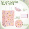Gaillty 24 Pcs Floral Paper Gift Bags Flower Butterfly Goodie Bags with Handles Wildflower Wedding Welcome Bag for Wedding Bridal Shower Engagement Baby Shower Birthday Spring Tea Party Supplies view 3