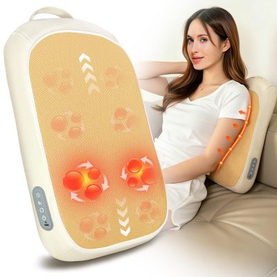 Shiatsu Back Massager with Heat, Up and Down Rolling Massage, Electric Back Massager for Pain Relief Deep Tissue , Heated Lower Back Massager for Office, Home, Car Use, Gifts for Women Men Mom Dad