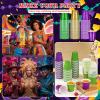 Pineburg 100 Pack Shot Glasses 2oz - Green Gold Purple Plastic Cups for 4th of July BBQ Party, Summer Graduation Wedding Birthday, Outdoor Pool Party Supplies, Jello Shots Bulk Disposable view 4