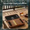 Arctic Loon Travel Cigar Humidor for 5 Cigars, Airtight Hard Case with Torch Lighter (Unfilled), Guillotine Cutter, V-Cutter, Magnetic Holder, Replaceable Humidifier & 2 Refills, CORE-5 view 2